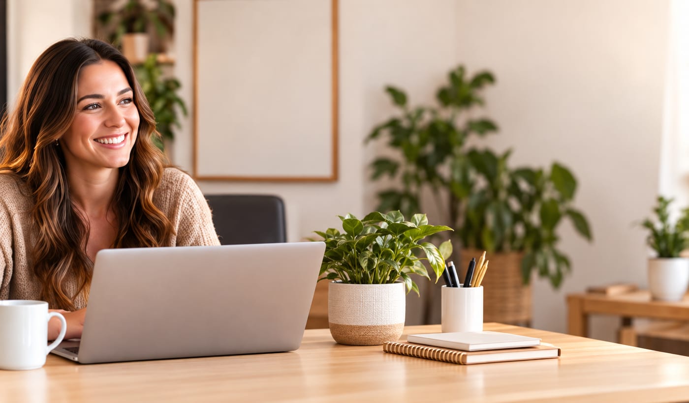 Illustration of a tax preparer at work